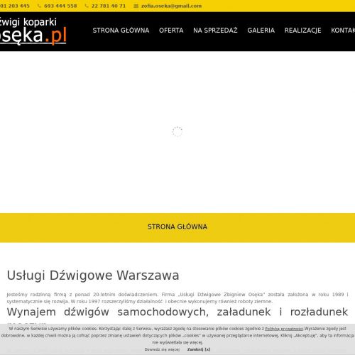 Usługi dźwigowe w Warszawie