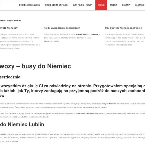 Kielce - przewóz osób do niemiec