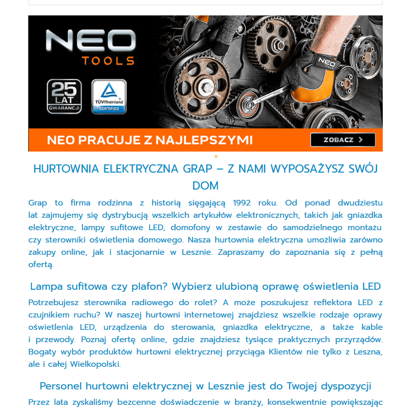 Leszno - reflektor led z czujnikiem ruchu