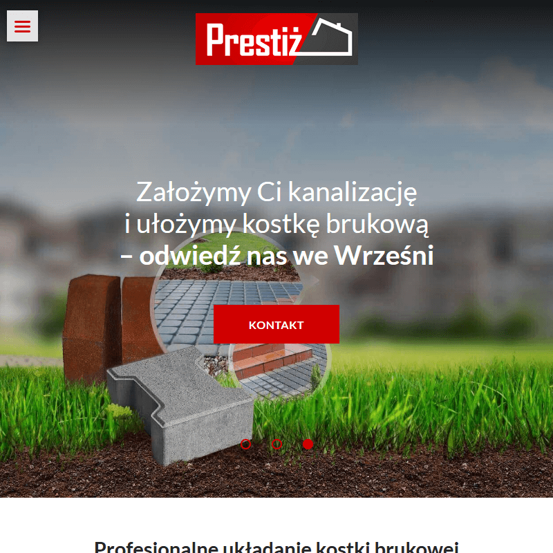 Maszynowe układanie kostki brukowej - Września