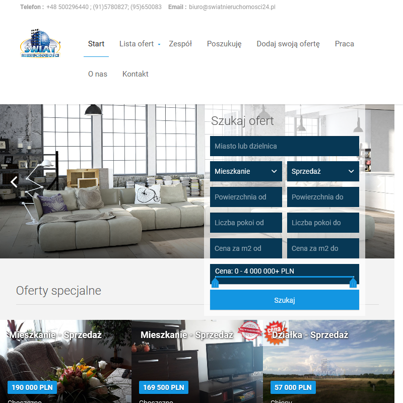 Świat nieruchomości wynajem